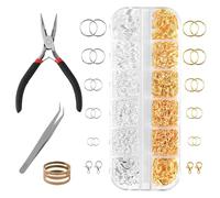 Lot de 1200 fermoirs de chaîne ouverts et fermoirs mousquetons avec pince en acier inoxydable, pince à épiler, ouvre-anneau de saut, pour bricolage, collier, bracelet, bracelet de cheville,