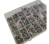 Lot de 1220 vis à tête hexagonale en acier inoxydable 304 pour M3 M5 M6 - Assortiment pour impression 3D - Réparation d'équipement de bricolage avec étui de rangement organisé
