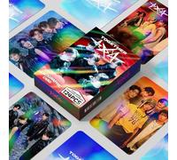 Lot de 124 cartes photo laser holographiques Lomo The Star Chapter : Together (60 cartes photo + 64 mini autocollants)