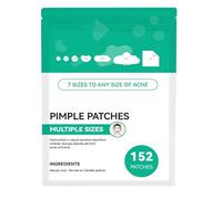 Lot de 124 patchs d'acné pour le visage - Soin naturel de la peau - Réduction des rougeurs - Bandes nettoyantes pour adolescents, hommes et femmes
