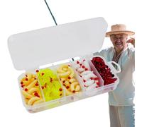 Lot de 125 appâts réalistes en forme de vers de cire - Appâts souples en PVC durable - Pour pêche à la truite et à l'eau de mer - Leurres magnétiques souples