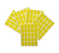 Lot de 125 Jaune 12 x 18 mm étiquettes rectangulaires - Adhésif Stickers