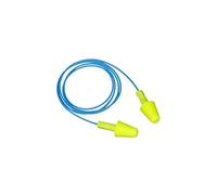 Lot de 125 paires de bouchons d'oreille 3M™ E-A-R™ - Flexible Fit - Certifié CE - Avec cordon - Jaune/bleu