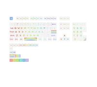 Lot de 125 touches arc-en-ciel pour claviers mécaniques MDA