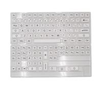 Lot de 125 touches épaisses pour améliorer la lisibilité en noir et blanc pour programmeurs et joueurs claviers mécaniques