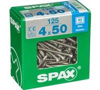 Lot de 125 vis inox tête fraisée torx, Diam.4 mm x L.50 mm
