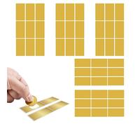 Lot de 126 PCS d'autocollants à gratter,50 x 25 mm,or Chasse au Trésor à Gratter,Scratch Card Sticker,Chasse au Tresor Enfant,pour DIY Carte Postale Surprise Secret, Scrapbook, Fête, Cadeau