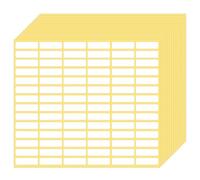 Lot de 1260 étiquettes adhésives - Petites étiquettes vierges blanches - Amovibles - Pour verres, boîtes, école, bureau, cuisine, boîtes (10 x 31 mm)