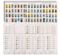 Lot de 1260 mini autocollants de tarot pour journal, autocollants de carte de tarot de 3,2 x 2 cm basés sur le jeu de tarot Rider Waite, 8 feuilles de triche incluses