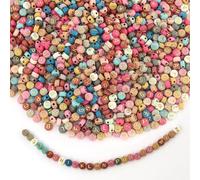 Lot de 1260 perles multicolores avec lettres de l'alphabet A-Z, perles colorées pour la fabrication de bijoux, bracelets, colliers, artisanat