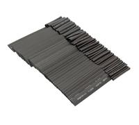 Lot de 127 gaines thermorétractables en polyoléfine noires - Cache-câble électronique - Étanche avec fonction isolante - Idéal pour protéger les câbles
