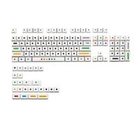 Lot de 128 touches en PBT à pois colorés pour claviers d'ordinateur 60 104 108 G80-3000 3484 3494 pour claviers d'ordinateur en PBT à profil cerise