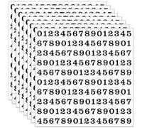 Lot de 1280 autocollants numérotés - 8 feuilles - Petites étiquettes autocollantes - Résistantes aux intempéries - En vinyle - Pour tri d'inventaire, organisation des boîtes de rangement, bureau