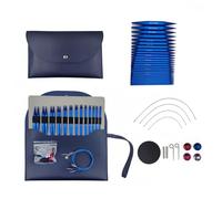 Lot de 13/10 paires d'aiguilles à tricoter circulaires interchangeables, pointes d'aiguilles à tricoter circulaires de 10 cm de long, aiguilles à tricoter circulaires de 3 à 10 mm (13 paires)