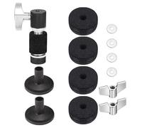 Lot de 13 accessoires de remplacement pour cymbales - Feutres et manchons avec rondelle d'écrou à ailettes - Rondelle en feutre pour tambour
