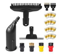 Lot de 13 accessoires pour nettoyeur vapeur Kärcher SC1 SC2 SC3 SC4 SC5, buse manuelle pièces de rechange 2.884-280.0, brosse ronde, brosses à joints, raclette de fenêtre, chiffon en microfibre,