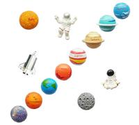 Lot de 13 aimants de réfrigérateur sur le thème de l'espace, vaisseau spatial planétaire, astronaute, cadeau amusant pour les amateurs de planètes, aimants de bureau, de salle de classe et de tableau