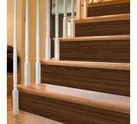 Lot de 13 autocollants 3D pour escalier - 100 x 18 cm - Aspect bois - Autocollants de sol en PVC - Style vintage - Pour décoration d'intérieur, cuisine, escalier et salle de bain (C)
