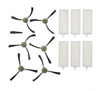 Lot de 13 brosses latérales et filtres de rechange compatibles avec OKP Life K2 K3 K4 pour aspirateur robot Lefant M210 M210S (6 filtres, 6 brosses latérales, 1 brosse de nettoyage)