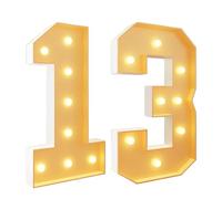 Lot de 13 chiffres lumineux géants en mousse pour chapiteau - 7 m de haut - Pour 13e anniversaire, décoration de fête de mariage