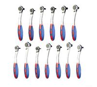 Lot de 13 clés à cliquet à 72 dents, douilles hexagonales de 3 à 17 mm, mécanisme à dégagement rapide à double tête, acier haute dureté 45# avec poignée en caoutchouc, pour mécanicien et bricolage à