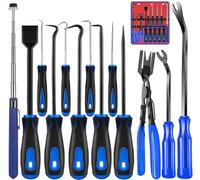 Lot de 13 crochets de mécanicien et outils de crochetage avec pince de retrait automatique de rivets, extracteur de rivets télescopiques magnétiques pour réparation automobile