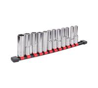 Lot de 13 douilles avec rangement robuste pour une commutation rapide et un transport organisé, parfait pour l'entretien extérieur