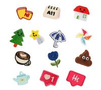 Lot de 13 écussons brodés à coudre ou à thermocoller Motif parapluie
