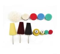Lot de 13 éponges de polissage avec tige de serrage pour perceuse et meuleuse - Utilisation dans la peinture automobile et le scellage de vernis