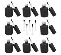 Lot de 13 Flacons Vides en Verre pour Gel à Ongles, Bouteilles de Vernis | Conteneurs Transparents, Bouchon Noir Étanche, pour Salons Professionnels et Usage Personnel