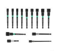 Lot de 13 forets à douille hexagonale avec design encastré et magnétisme puissant, compatibles avec 6 perceuses électriques à tige hexagonale de 35 mm pour applications de réparation