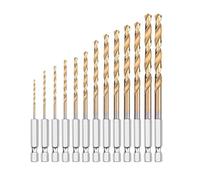 Lot de 13 forets à tige hexagonale de 1,5 à 6,5 mm pour 13 forets hexagonaux en bois, aluminium, durabilité et polyvalence, mais ils ne sont pas performants