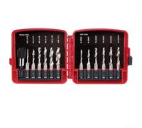 Lot de 13 forets à tige hexagonale et tarauds avec adaptateur SAE/métriques pour une utilisation avec perceuse électrique manuelle, perceuse d'établi et tournevis électriques