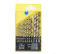 Lot de 13 forets HSS à tige ronde de 1,5 à 6,5 mm pour métal et bois, compatible avec perceuse à main, mandrin, perceuse radiale