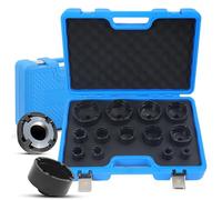 Lot de 13 inserts d'écrous à couronne profilés lourds avec entraînement 1/2" KM0-KM12 Douille pour écrous Crantés pour KM, KML, HM, HML, HMLL avec Denture Intérieure pour Retrait et l'Installation