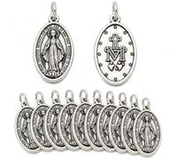 Lot de 13 médailles Miraculeuses de la Vierge Miraculeuse à offrir et à partager avec vos proches. Petites et légères pour les emmener partout avec vous VLC Arts