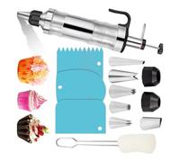 Lot de 13 outils de cuisson multifonctions avec pointe de presse à biscuits interchangeable pour la décoration professionnelle des desserts de la famille et des opérations de cuisson