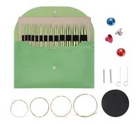 Lot de 13 paires d'aiguilles à tricoter circulaires interchangeables de 3 à 10 mm - Kit d'accessoires de tricot professionnels pour tricot fait à la main - Vert