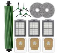 Lot de 13 pièces de rechange Plus 505 Combo pour robot iRobot Plus 505 Combo/Plus 405 Combo, 1 brosse à rouleau, 3 sacs à poussière, 2 serpillères, 4 brosses latérales, 3 filtres HEPA