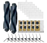 Lot de 13 pièces de rechange pour aspirateur robot Eufy C10 avec brosse principale/filtres/sacs à poussière/brosses latérales, filtration HEPA et capacité de poussière de 3,3 L, utilisation de 60