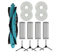 Lot de 13 pièces de rechange pour aspirateurs robot Cecotec 11090, comprend 1 brosse rouleau, 4 chiffons de serpillère, 4 filtres HEPA, 4 brosses latérales (B)