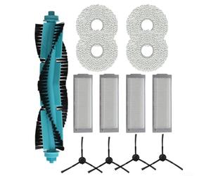 Lot de 13 pièces de rechange pour aspirateurs robot Cecotec 11090, comprend 1 brosse rouleau, 4 chiffons de serpillère, 4 filtres HEPA, 4 brosses latérales (B)