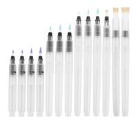 Lot de 13 pinceaux aquarelle avec réservoir d'eau, pinceau réservoir d'eau, avec réservoir d'eau remplissable, peinture aquarelle, calligraphie, couleur