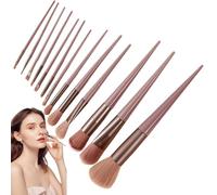 Lot de 13 pinceaux de maquillage en poils synthétiques doux pour fond de teint, fard à joues, fard à paupières, maquillage tendance et diversité pour femme