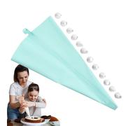 Lot de 13 poches à douille et douilles pour décoration de gâteau, poche à douille en silicone de qualité alimentaire et douilles en acier inoxydable, kit de glaçage durable pour gâteaux, cupcakes