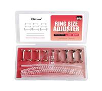 Lot de 13 protections de bague en or 14 carats avec spirales en 4 tailles - Kit de réglage invisible pour bagues amples - Protection de bague - Convient aux hommes et aux, Silicone Métal Argent Doré