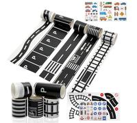 Lot de 13 rubans adhésifs Washi pour route, autoroute, chemin de fer, ruban adhésif, pour voiture jouet, bullet journal, scrapbooking, emballages