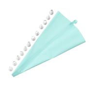 Lot de 13 sacs et conseils de tuyaux, kit de décoration de gâteaux, sacs de pâte feuilletée réutilisables de 13 pièces sûres pour gâteaux, sacs à gâteaux cuits, sacs à glace et embouts
