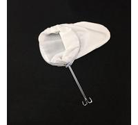 Lot de 13 sacs filtrants réutilisables en tissu blanc pour lait de noix et lait de noix - Blanc - Réutilisable mieux que la passoire en acier inoxydable