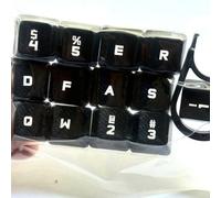 Lot de 13 touches de jeu rétroéclairées pour Corsair K63, K65, K66, K68, K70, K95 / Logitech G pro x G512 G710+ G610 / Redragon K585 / IKBC c87 c104 MX Clavier mécanique de jeu (noir)